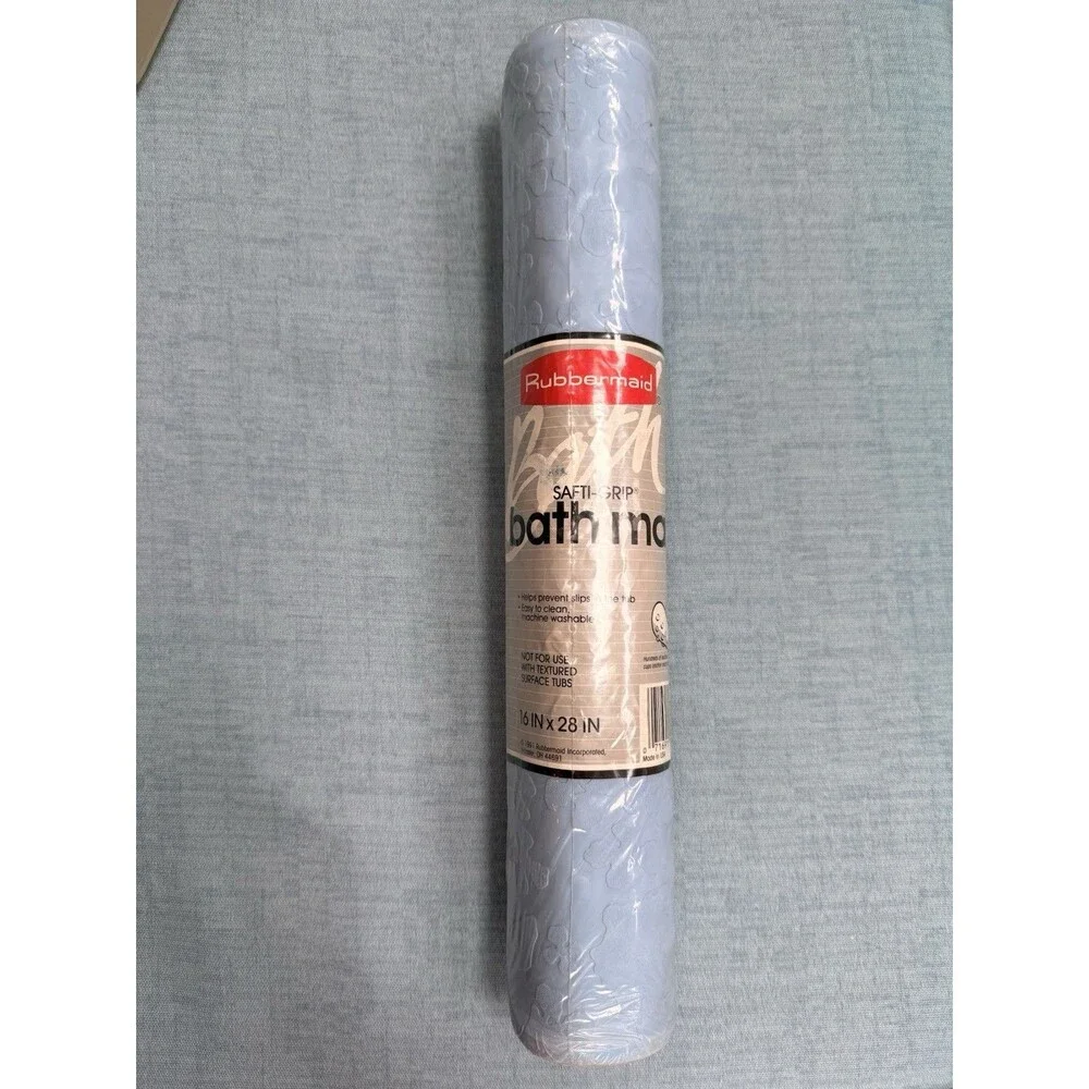 Vintage 1991 New Rubbermaid Safti-Grip Bathtub Mat 7041 Blue Slate  16